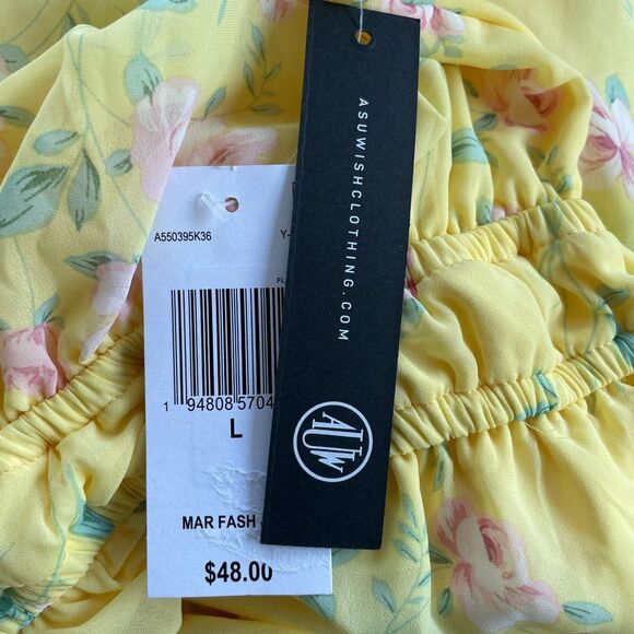 As You Wish Junior’s Size Large flutter sleeve dress NWT - Picture 7 of 8